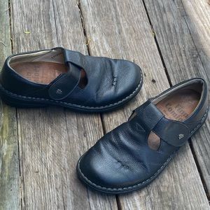 Finn Comfort Shoes Mary Jane Black Leather Nashville Size 37 6.5 - 7
